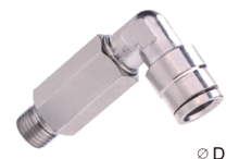 BPLL Extended Male Swivel Elbow